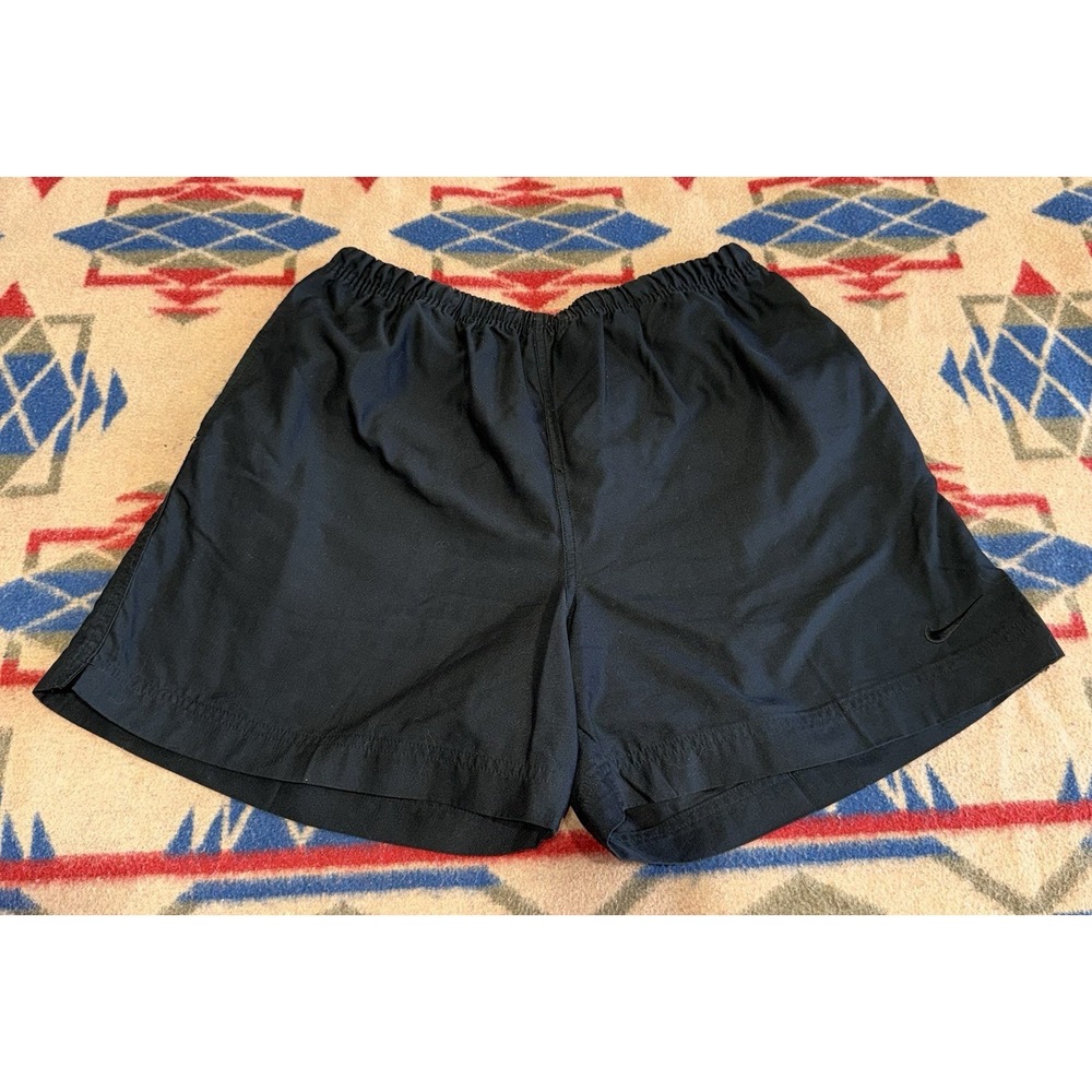 Vintage 90's Nike Cotton Polyester Shorts Black Size Large (12-14) Womens Pocket